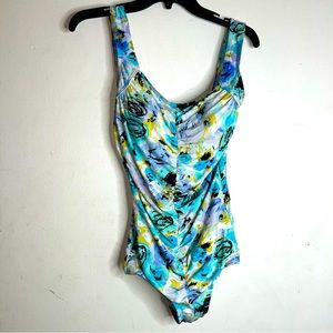 Island Pearls One Piece Bathing Suit size 10